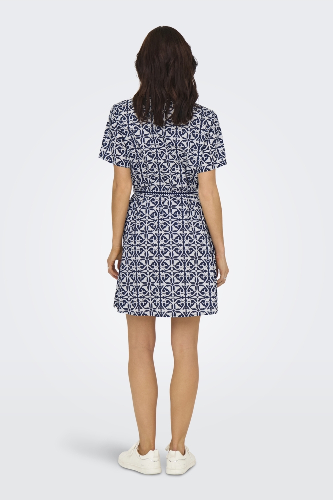JDYANNA S/S BELT DRESS WVN 15351014 NAVY BLAZER